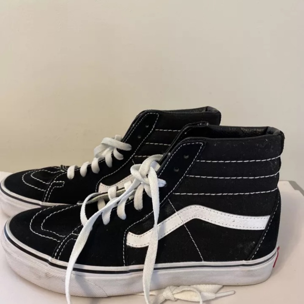 Vans high top black and white great condition